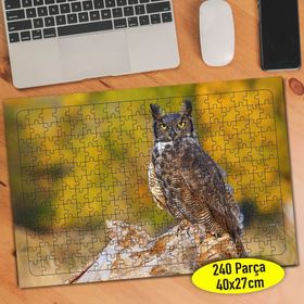 72182248 Keskin Bakışlı Sevimli Baykuş 240 Parça Puzzle Yapboz
