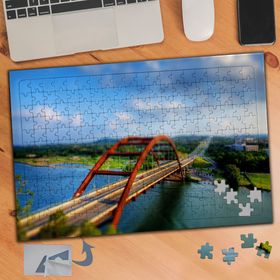 722 Kırmızı Kemer Köprü 240 Parça Puzzle Yapboz Tablo