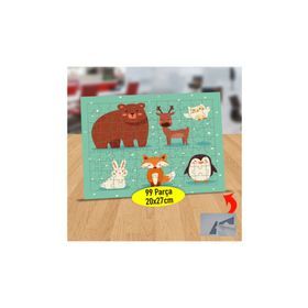 724006 Çizimsel Sevimli Hayvanlar 99 Parça Puzzle Yapboz Tablo