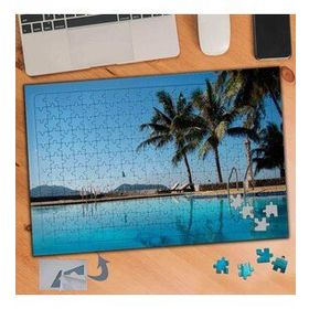 727 Havuz Kenarı Palmiyeler Doğa 240 Parça Puzzle Yapboz Tablo