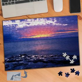 728 Pembe Gökyüzü Ve Deniz 240 Parça Puzzle Yapboz Tablo