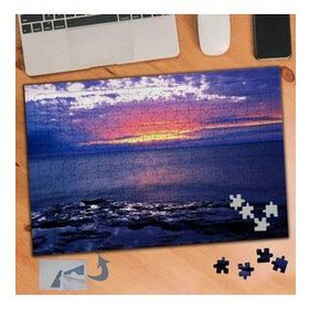 728 Pembe Gökyüzü Ve Deniz 240 Parça Puzzle Yapboz Tablo