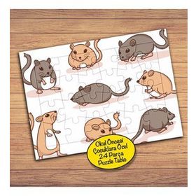 72PZ Oynayan Fareler Çocuklara Özel Puzzle Yapboz Tablo