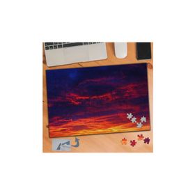 732 Mor Kıızıl Gökyüzü Manzara 240 Parça Puzzle Yapboz Tablo