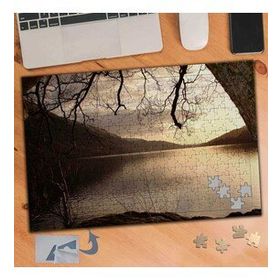 738 Kuru Ağaçlar Ve Göl 240 Parça Puzzle Yapboz Tablo