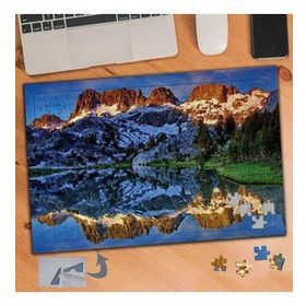 740 Güneş Alan Dağ Göl Yansıması 240 Parça Puzzle Yapboz Tablo