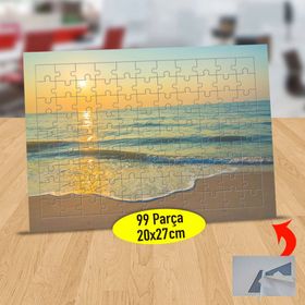 741169 Gün Batımında Sahil Kenarı 99 Parça Puzzle Yapboz Tablo