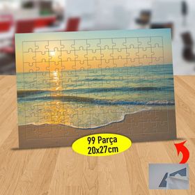 741169 Gün Batımında Sahil Kenarı 99 Parça Puzzle Yapboz Tablo