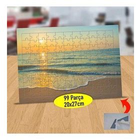 741169 Gün Batımında Sahil Kenarı 99 Parça Puzzle Yapboz Tablo