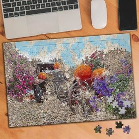 74289 Çiçek Bahçesinde Nostalji Araba 240 Parça Puzzle Yapboz