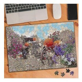 74289 Çiçek Bahçesinde Nostalji Araba 240 Parça Puzzle Yapboz