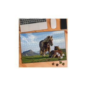 74291 Çimenlerin Üstünde Otlayan Atlar 240 Parça Puzzle Yapboz