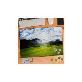 745 Bulutlu Gökyüzü Çimenler 240 Parça Puzzle Yapboz Tablo
