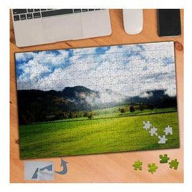 745 Bulutlu Gökyüzü Çimenler 240 Parça Puzzle Yapboz Tablo