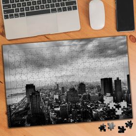 74524 Gri Kuşbakışı Şehir Görüntüsü 240 Parça Puzzle Yapboz