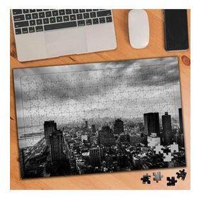 74524 Gri Kuşbakışı Şehir Görüntüsü 240 Parça Puzzle Yapboz