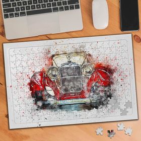 74550 Suluboya Efekti Nostalji Araba 240 Parça Puzzle Yapboz