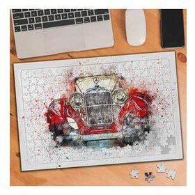 74550 Suluboya Efekti Nostalji Araba 240 Parça Puzzle Yapboz