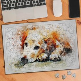 74553 Suluboya Efekti Sevimli Köpek 240 Parça Puzzle Yapboz