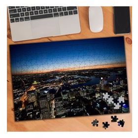 74555 Şehrin Gece Görüntüsü Manzara 240 Parça Puzzle Yapboz