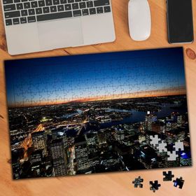 74555 Şehrin Gece Görüntüsü Manzara 240 Parça Puzzle Yapboz