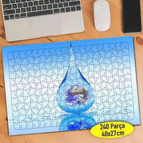 74556271 Çevre Dostu Su Damlası 240 Parça Puzzle Yapboz
