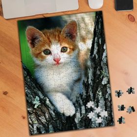 74558 Ağaçtaki Sevimli Yavru Kedi 240 Parça Puzzle Yapboz