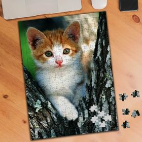 74558 Ağaçtaki Sevimli Yavru Kedi 240 Parça Puzzle Yapboz