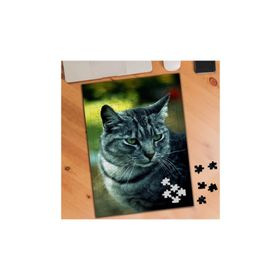 74560 Gri Tüylü Güzel Kedi 240 Parça Puzzle Yapboz