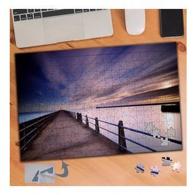 746 Deniz İskelesi Gün Batımı 240 Parça Puzzle Yapboz Tablo