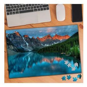 74607 Mavi Göl Ağaç ve Dağ Manzarası 240 Parça Puzzle Yapboz