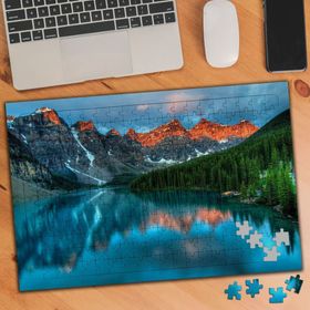74607 Mavi Göl Ağaç ve Dağ Manzarası 240 Parça Puzzle Yapboz