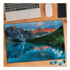 74607 Mavi Göl Ağaç ve Dağ Manzarası 240 Parça Puzzle Yapboz