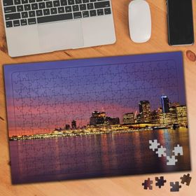 74610 Kızıl Gökyüzü ve Şehir Manzarası 240 Parça Puzzle Yapboz