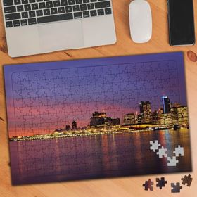 74610 Kızıl Gökyüzü ve Şehir Manzarası 240 Parça Puzzle Yapboz