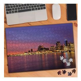 74610 Kızıl Gökyüzü ve Şehir Manzarası 240 Parça Puzzle Yapboz