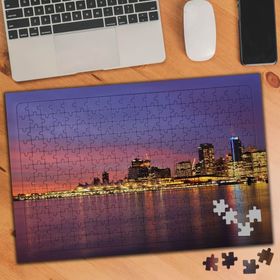 74610 Kızıl Gökyüzü ve Şehir Manzarası 240 Parça Puzzle Yapboz