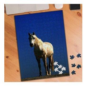 74632 Beyaz Tüylü Asil At Kısrak 240 Parça Puzzle Yapboz