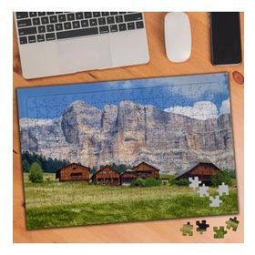 74672 Ahşap Evler ve Dev Dağlar 240 Parça Puzzle Yapboz