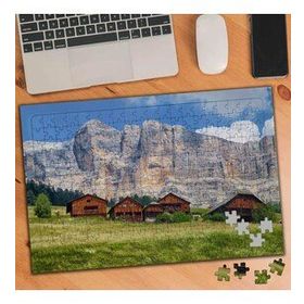74672 Ahşap Evler ve Dev Dağlar 240 Parça Puzzle Yapboz