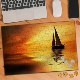 74688 Gün Batımında Denizde Tekne 240 Parça Puzzle Yapboz