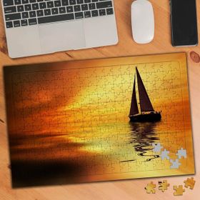 74688 Gün Batımında Denizde Tekne 240 Parça Puzzle Yapboz