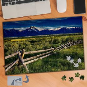 747 Çit Çimenler Gökyüzü 240 Parça Puzzle Yapboz Tablo