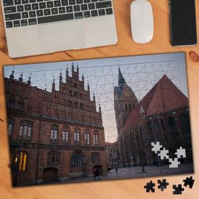 74715 Saat Kulesi Mimari Evler 240 Parça Puzzle Yapboz