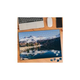 74748 Karlı Dağlar Göl ve Küçük Ev 240 Parça Puzzle Yapboz