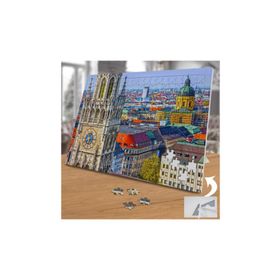 74762 Saat Kulesi ve Kilise Mimari Yapı 240 Parça Puzzle Yapboz