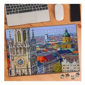 74762 Saat Kulesi ve Kilise Mimari Yapı 240 Parça Puzzle Yapboz