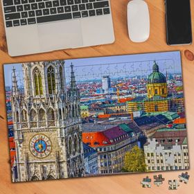 74762 Saat Kulesi ve Kilise Mimari Yapı 240 Parça Puzzle Yapboz