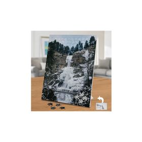 74773 Karlı Dağ Yolunda Şelale Manzarası 240 Parça Puzzle Yapboz