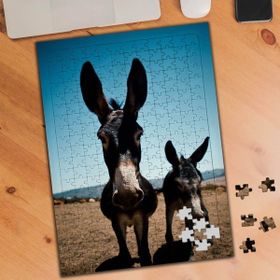 74796 Sevimli Eşşek ve Sıpası 240 Parça Puzzle Yapboz